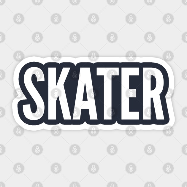 Skater - Personal Statement Minimal Slogan Sticker by sillyslogans